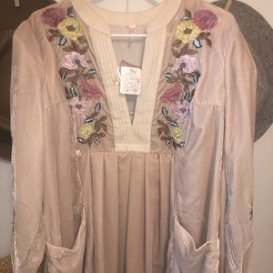 Free People Choose Me Velvet Mini Dress - NWT